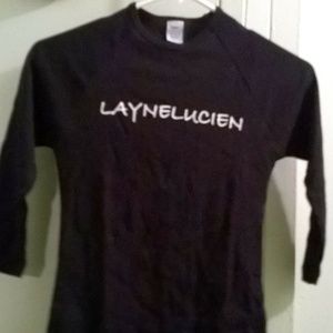 Junior T-SHIRT Black Top Extra Small Petite